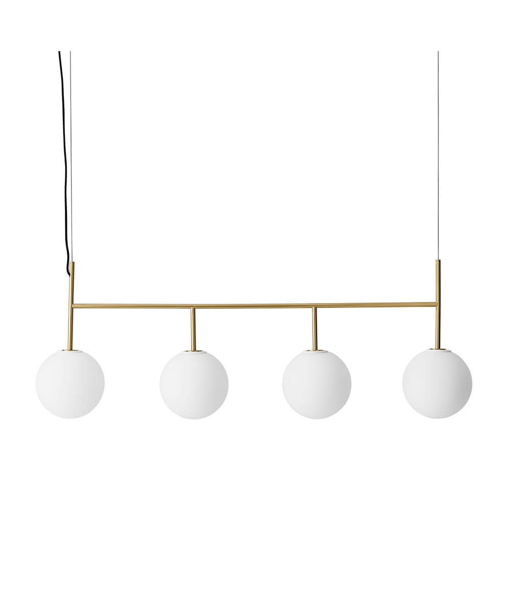 Image of TR Bulb Suspension Frame Brushed Brass/Matt Opal - Menu bei Lampenmeister.ch